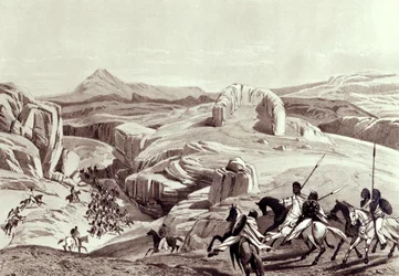 Wadela-Plateau (Abyssinische Reiter), graviert von J. Ferguson